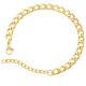 Cuban 18K Gold Plated Bracelet Contemporary Link Chain Men Stainless Steel