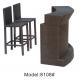 3pcs wicker  public house club counter bar  table and armless chairs-8108