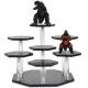 Black Acrylic Display Risers Stands Desktop Toy Action Figure Tiered Shelves