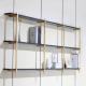 SGS 3 Layer Gold Aluminum Metal Frame Wall Shelf 820mm For Home Decor