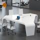 Triangle Shape Solid Surface Conference Table Fire Resistant