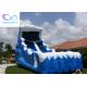 Commercial 6.5 Meters High Blue Wavy Inflatable Water Slide For Outdoor Summer Fun