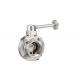 Threaded Butterfly Stainless Steel Sanitary Valves  Manual Welded  3A