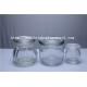 small glass storage jar with lid, glass container