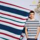 Breathable Plain Cotton Sweat Absorbent Striped Knit Fabric For T - Shirt