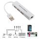 USB 2.0 LAN Ethernet Adapter with RJ45 3 USB Hub for TV Stick Streaming Device