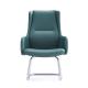 Luxury Comfortable Leather Executive Visitor Chair chrome steel frame