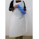 Medical Disposable White Plastic Aprons On The Roll , Colored Hygiene PE Aprons