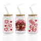 Wholesale Custom Logo Label Self Adhesive Paper Glass Valentine'S Day Animated UV DTF Cup Packaging Transfer 16Oz