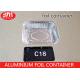 C18 Rectangle Shape Aluminium Foil Container 18cm X 14cm X 4.3cm Size 600ml