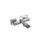 Chrome Brass Wall Mounted Bathroom Mixer Taps 3 Years Warranty