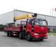 4 Axles 8x4 Truck Mounted Crane , 12 Ton Hydraulic Truck Crane