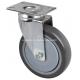 5715-77 Chrome Plated 5 130kg Plate Swivel PU Caster for Heavy Duty Applications