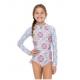 Girls' One-piece Swimsuit With Long Sleeves - Azucar Rush