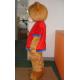 Adult Cartoon Character Brown bear animal mascot costumes with little cool fan