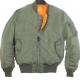 Nylon Flight MA-1 Bomber Jacket 	Military Garments Reversible