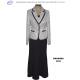 ladies frock suit with Silver-grey jacket and black skirt