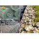 Twist Wire Mesh Stone Cages , PVC Coated Retaining Wall Cages 1m Height