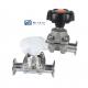 Silver Clamp Diaphragm Valve For General Industry Sanitary Grade
