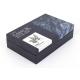Silver Stamping Aromatherapy Gift Box , 2mm Thickness Black Gift Box With Ribbon