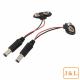 2.1 x 5.5mm  Male DC Power Plug to 9V Battery Clip Adapter  Cable