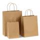 Eco Friendly Kraft Takeaway Bags Handle Paper Bags With Water Based Soy Ink Printing Logo