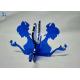 blue Colored 1mm Custom Acrylic Stand PMMA Laser Cut Plastic Shapes