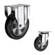 200x50mm Black 660LBS Capacity Aluminium Solid Rubber Casters