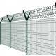 V Panel Gal PVC Coated Barbed Wire Airport Security Fencing H 2700mm 3200mm