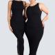 Autumn Fabric Type Woolen Light Support Crew Collar Long Bulit-In Shapewear Dress for Women