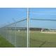 Opening 50mm Galvanized Chain Link Fence Top With Barbed Wire