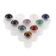 Wholesale 10ml Glass Roll On Bottles With Caps Various Convenient And Practical Roll On Plastic Bottle Pink Natural Gemstone Roller