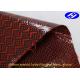 Glossy Red Polyurethane Leather Fabric / Carbon Kevlar Hybrid Fabric 0.63MM Thickness
