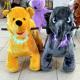 Hansel indoor amusement park equipment electric plush rideable animals for sale