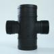 Durable Easy Installation Irrigation Pipe Tee Variable Diameter Double Wire Cross Black