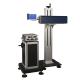 Blue Flying Laser Marking Machine , Automatic Production Date Laser Etching Machine For Metal