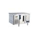 Counter Chiller Stainless Steel 2-Door Undercounter Refrigerator with Cooling System