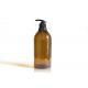 1000ml Amber PET Cosmetic Bottles Round Body And Narrow Neck High Capacity