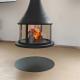 900mm Indoor Decorative Fireplace Hanging Central Heating Wood Burning Stove
