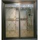 decorative glass panels in French door/wooden door