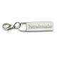 Metal Zipper Puller with Small Clasp for Clothing Custom Silver Plated Finish