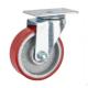 100mm Iron Wheels Polyurethane Casters Swivel Caster Wheels 100kg