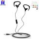 Workout Exercise 125cm Cord Sports Wired Earbuds With Over Ear Hook In Ear Running Headphones
