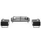 OEM Light Luxury Italian Modern Leather Sofa Coffee Table Set for Office Furniture