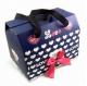 Cardboard Gift Box with Ribbon Handle, Made of Art Paper, Grey Cardboard