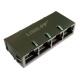 4 Ports Rj45 Modular Pcb Jack Side Entry 5-6610049-1 Magnetics 10/100Mbps