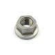 Plain Mild Steel Hex Flange Weld Nuts with 3 Welding Points for Automobile