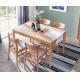 Eco Friendly Beech Wood Dining Room Square Dining Table Customized Color / Size