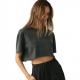 Blank Crop Top Tee Shirt Plain Crop T Shirts For Women