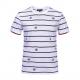 Bee Pattern Black And White Striped T Shirt Mens Breathable Bamboo Fiber